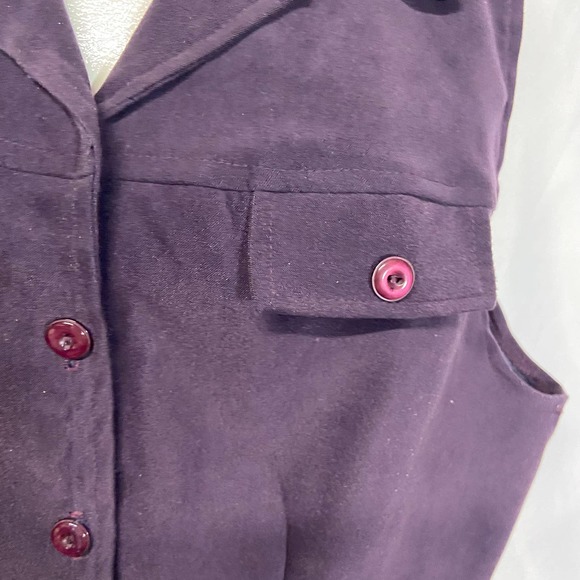 LA Los Angeles Gal Vest Purple /Royal Violet Tailored Fit Size 14 - Picture 3 of 7